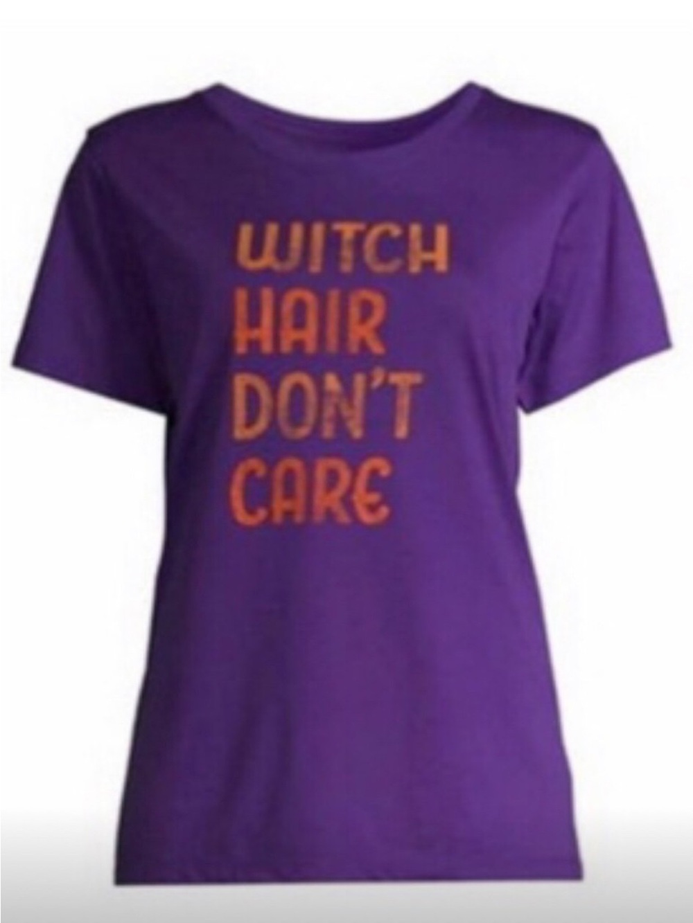 Witch Hair Don't Care Women's Purple Graphic Tee